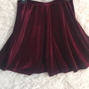 Velvet high wait skirt